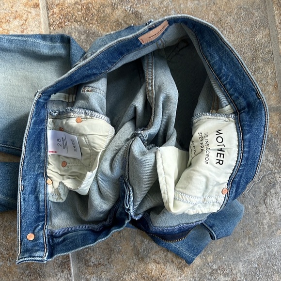 MOTHER The Insider Crop Step Fray Size 28 NWT - Picture 11 of 15
